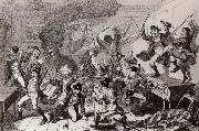 Thomas Pakenham Rebels dancing the Carmagnolle in a captured house by cruikshank oil
